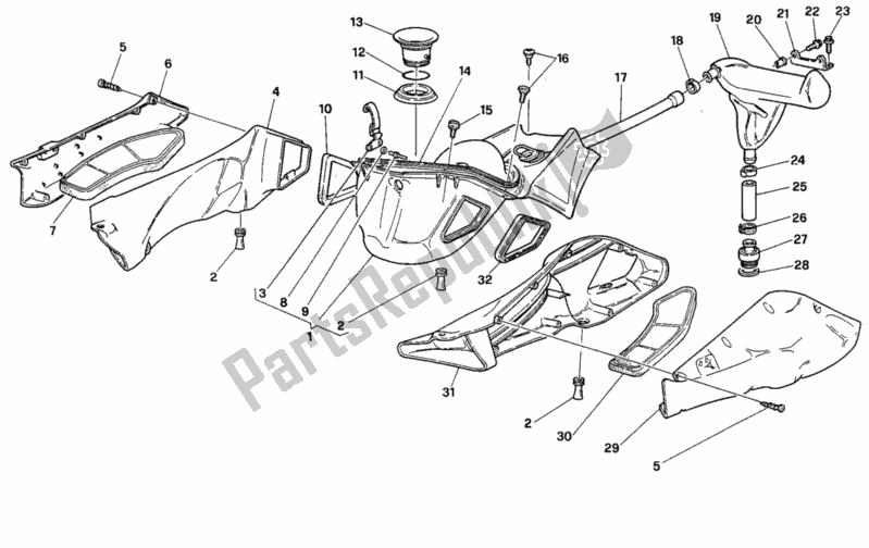 Todas as partes de Ingestão do Ducati Superbike 916 SPS 1997